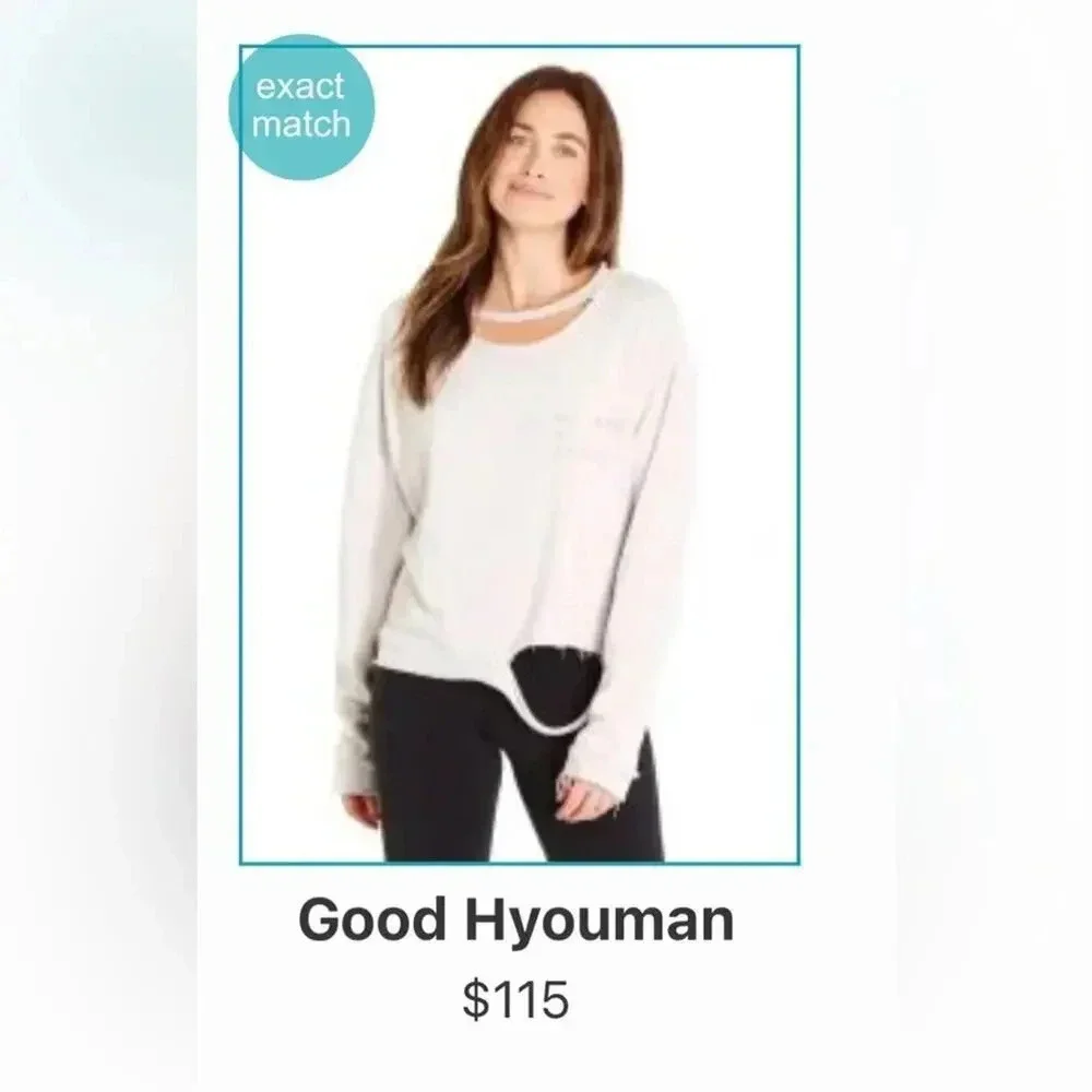 Good hYOUman We Are All Babes Ripped Grey Cotton Cozy Boho Sweatshirt- Small - Picture 3 of 12